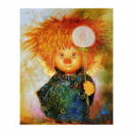 5D isetehtud teemantmaal Afro-lapse teemanttikandid ristpistes kodukaunistus K&auml;sitsi valmistatud kingitused Round 20x30cm