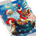 Teemantmaalid J&otilde;uluvana kunst Rhinestone'i m&uuml;&uuml;k Teemanttikandid Multifilm Mosaiik Lumi N&auml;put&ouml;&ouml; J&otilde;ulukaunistus Full Round (20X30CM)