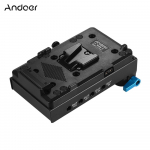 V-kinnitusega V-lukuga akuplaadi adapter 15 mm kahe auguga vardaklambriga LP-E6 n&auml;ivpatareiga