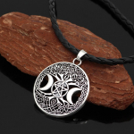Triple Moon Goddess Wicca Viking Pentagram Maagiline Amulett Kaelakee Naiste Puu Kuu Kaelakeed Ripatsid Vintage Ehted h&otilde;be