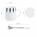 Jaapani stiilis keraamiline k&auml;sitsi maalitud kohvitass lusikaga kohvitassiga majapidamises kasutatava veetassi termostaatiline keraamiline kruus One size