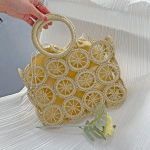 Yogodlnsi suvine &otilde;&otilde;nsate &otilde;lgkottide kott naiste k&auml;sitsi valmistatud koe k&auml;epidemega kott Rannakott mahutavus k&auml;ekott vabaaja rotangist naiste rannakott 33x8x23cm beež