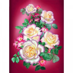T&auml;isruudukujuline teemantmaaling roosipilt kivist 5D teemanttikandid lill teemantmosaiik k&auml;sitsi valmistatud kingitus Full Round 20X30CM