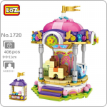L&otilde;bustuspark LOZ 1720 Dream Karusselliarhitektuur DIY Mini klotsid Tellised Ehitusm&auml;nguasi lastele Kingitus ilma karbita