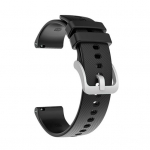 Kellarihm 20mm/22mm ruuduline pehmest silikoonist kellarihma randmerihma asendus Garmin Venu SQ/Venu/Vivoactive 3 4/Forerunner 245 jaoks 20 mm must