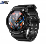 LOKMAT ATTACK 3 spordi nutikella tugi Bluetoothi ​​k&otilde;nede jaoks Fitness Tracker pulsikell Puuteekraaniga nutikellad telefoni jaoks must