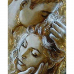 DIY teemantmaal T&auml;isringi puurida paar armastajat Mosaiik ristpistes tikandid kodukaunistus Full Round 20x30CM