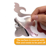 4 tk klaaspeegelplaadid seinakleebis kleebis DIY kodukaunistuse kaunistuste komplekt h&otilde;be