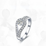 SACE GEMS Klassikaline vasesulamist tsirkoonist s&otilde;rmus Naiste ehted Pulmalubadus Peokink avatud open