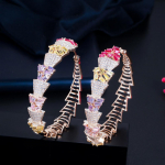 CMM luksusliku disainiga mitmev&auml;rvilised kuupmeetrist tsirkooniumoksiidist suure ringiga k&otilde;rvar&otilde;ngad mitmev&auml;rviline