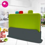 L&otilde;ikelauad koos hoidikuga 4 tk komplektid k&ouml;&ouml;gi jaoks, libisemisvastased bakteritevastased plastist t&uuml;keldamisplokid, n&otilde;udepesumasinas pestavad j&otilde;ulud