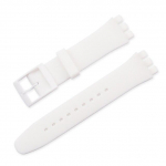 Silikoonist kellarihm Swatch kellarihma jaoks 12mm 16mm 17mm 19mm 20mm veekindel kummist randmek&auml;ev&otilde;ru tarvikud koos t&ouml;&ouml;riistadega 17mm valge