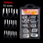 100 tk kunstk&uuml;&uuml;ned Prantsuse akr&uuml;&uuml;list l&auml;bipaistvad l&auml;bipaistvad v&otilde;ltsk&uuml;&uuml;ned T&auml;ielik poolkattega pikendus k&uuml;&uuml;nte kunsti ots &Otilde;mblusteta manik&uuml;&uuml;r loomulik