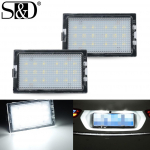 2tk Auto LED numbrim&auml;rgi tulede pirn Land Range Rover Sport L320 Discovery 3 4 LR3 LR4 Freelander 2 LR2 Canbus lamp