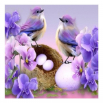 DIY 3D Teemantmaal Kanaari Tikand Rist k&auml;sit&ouml;&ouml; Stitch Kodukaunistus Full Round 20x20CM