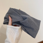 Naiste t&uuml;drukute &uuml;hev&auml;rvilised juuksepaelad Kootud pehmed peapaelad Vintage Cross Turban Bandage Bandaanid Moodsad juukseaksessuaarid hall