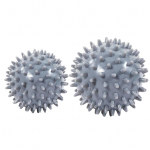 2 Hedgehog Balls Fitnessi naeltega pall k&auml;te ja jalgade seljalihaste massaaži t&ouml;&ouml;riist punktmassaažipallide jaoks hall