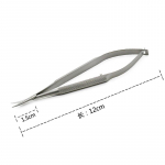 Mikroskoopilised k&auml;&auml;rid tangsond mikrokonksuga pintsetid 12 cm roostevabast terasest sondid Spekulaarid pintsetid Round handle curved tip