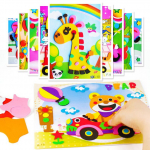 5 tk 3D EVA vahtkleebisega puslem&auml;ng DIY multikas Loomade &otilde;ppimine Haridus M&auml;nguasjad lastele Lapsed Mitme mustriga stiilid GYH 5PCS random