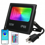 A C85-265V 50W 64LEDs RGBCW LEDs Prožektorivalgustiga v&auml;lislamp IP66 Veekindlus kontrolleriga/ 50W