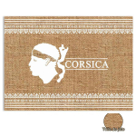 Les Tr&eacute;sors De Lily [R2181] &ndash; beež valge 'Corsica' kotiriie alusmatt (moor pea) - 42x30 cm pruun