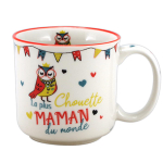 Les Tr&eacute;sors De Lily [R6805] &ndash; portselanist t&auml;mbriga kruus  Maman  (maailma armsaim ema) - 86x84mm (30 cl) oranž