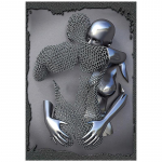 3D visuaalne kuldne h&otilde;bedane seinakunstipildid metallist kaasaegne skandinaaviap&auml;rane isikup&auml;rastatud l&otilde;uend interj&ouml;&ouml;rimaalingud prindid kodukaunistus 50x70cm