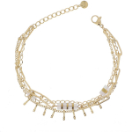 Les Tr&eacute;sors De Lily [R4510] &ndash; disainterasest k&auml;ev&otilde;ru 'Cl&eacute;opatra' valgest kullast - 3 rida valge