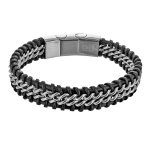 Les Tr&eacute;sors De Lily [R5097] &ndash; h&otilde;bedane must 'Giorgio' terasest nahast k&auml;ev&otilde;ru - 210x13 mm must