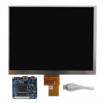 8-tolline HJ080IA-01E IPS LCD-ekraan, draiveri juhtplaat, HDMI-&uuml;hilduv minimonitor Raspberry Pi Banana Pi arvutiteleri jaoks Display+Drive Board