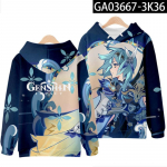 3D genshin Impact Prinditud Logo cosplay kapuutsiga dressipluus Naiste/meeste vabaaja kapuuts Riided harajuku vabaaja kapuutsid meeste kapuuts XXL