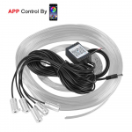 Kaugjuhtimispuldi rakendus Juhtimine auto sisevalgustus, 6-meetrine fiiberoptilised atmosf&auml;&auml;rivalgustid RGB app