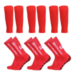 3 paari libisemisvastaseid jalgpallisokke ja s&auml;&auml;revarrukaid v&auml;listingimustes kasutatavate spordijooksmissokkide komplekt Athletic must