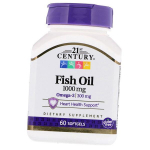 Kala&otilde;li, Omega 3 s&uuml;damele, Fish Oil 1000, 21st Century (67440003) 60softgels