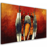 Kolmeosalise pildiga l&otilde;uendiprint Africa People Tribe 60x40 pruun