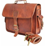 S&uuml;learvuti portfell Goat Tan Nahast Vintage Brown Messenger &otilde;lakott meestele 12 x16x 4 pruun