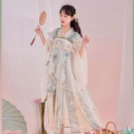 Hanfu t&uuml;druk Hiina stiilis riidest suvekleit Antiik Tang &uuml;likond super haldja kost&uuml;&uuml;m kleit v&auml;ikese t&uuml;druku merineitsi printsessi seelik aluspesu XS