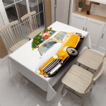 Multifilm Punase auto j&otilde;ulumustriline laudlina saastumisvastane ristk&uuml;likukujuline laudlina aasta pidu Kodu Lauakaunistus mantel 40x70cm15x27inch