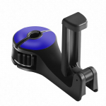 1 tk reguleeritav auto peatoe konksud mobiilne alus auto telefoni hoidja kinnitus istme seljatoe riidepuu sinine