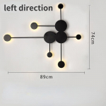 Elutoa taustaga seinavalgusti kaunistus Uus seinalamp &Uuml;limalt s&auml;rav loominguline minimalistlik magamistoa &ouml;&ouml;kapivalgustid 6 heads - left direction must