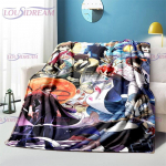 Jaapani multikad Bungo hulkuvad koerad, viskad tekk Diivanitekk Kerge magamistoa elutoa kaunistamiseks m&otilde;eldud tekk voodikatte jaoks 75x90cm