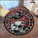 Viking Vegvisir Aegishjalmur Rune &uuml;mmargune vaibavaip magamistoa elutuppa P&otilde;randamatt Ala vaip Suur kaunistuslik libisemiskindel matt 60cm