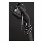 H&otilde;bedast ehteid hoidvad mustad k&auml;ed Seinakunsti plakatid ja v&auml;ljatr&uuml;kid Moodne Aafrika kunst L&otilde;uendimaalingud Koduseina dekoratiivsed pildid 20x30cm