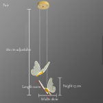 LED liblikas rippvalgusti akr&uuml;&uuml;list rippvalgusti kristallist rippvalgustit Elegantne helendav kaunistus magamistoa elutuppa 2 Lamp
