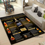Klassikaline viski Johnnie Walker vaip ja vaip, baar elutuba magamistuba, suur ala pehme vaip, veranda voodi&auml;&auml;rne libisemisvastane matt 160cm x 200cm