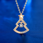 925 Sterling h&otilde;bedast j&otilde;ulupuu kaelakee ni&scaron;&scaron;, sada sobivat tsirkoonist rangluu ripatsi aksessuaarid j&otilde;ulukinkide aksessuaarid