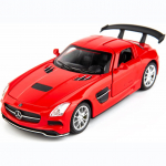 1:32 skaalaga Benz SLS AMG mudelauto, survevalatud tsingisulamist tagasit&otilde;mmatav heli ja valgusega m&auml;nguauto lastele poisile t&uuml;drukule 1/32-15x7.3x4.3cm punane