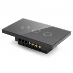 3-suunaline ABS-paneeli nutikas seinavalgusti l&uuml;liti juhtmevaba puutetundliku juhtvalgusti l&uuml;liti 3 r&uuml;hma 120x70x40mm must