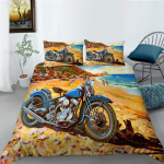 Luksuslik voodipesukomplekt Mootorratta tekikate Padjakate Kodu voodipesukomplekt AU/EU/USA t&auml;issuuruses &uuml;he-/kaheinimesevoodi Baby 100x135cm