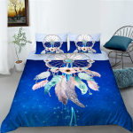 Dream Catcher mustriga voodipesukomplekt Tekikott Padjap&uuml;&uuml;r, &uuml;he-/kaheinimesevoodi AU King t&auml;issuuruses voodipesu Kodukaunistus Baby 100x135cm